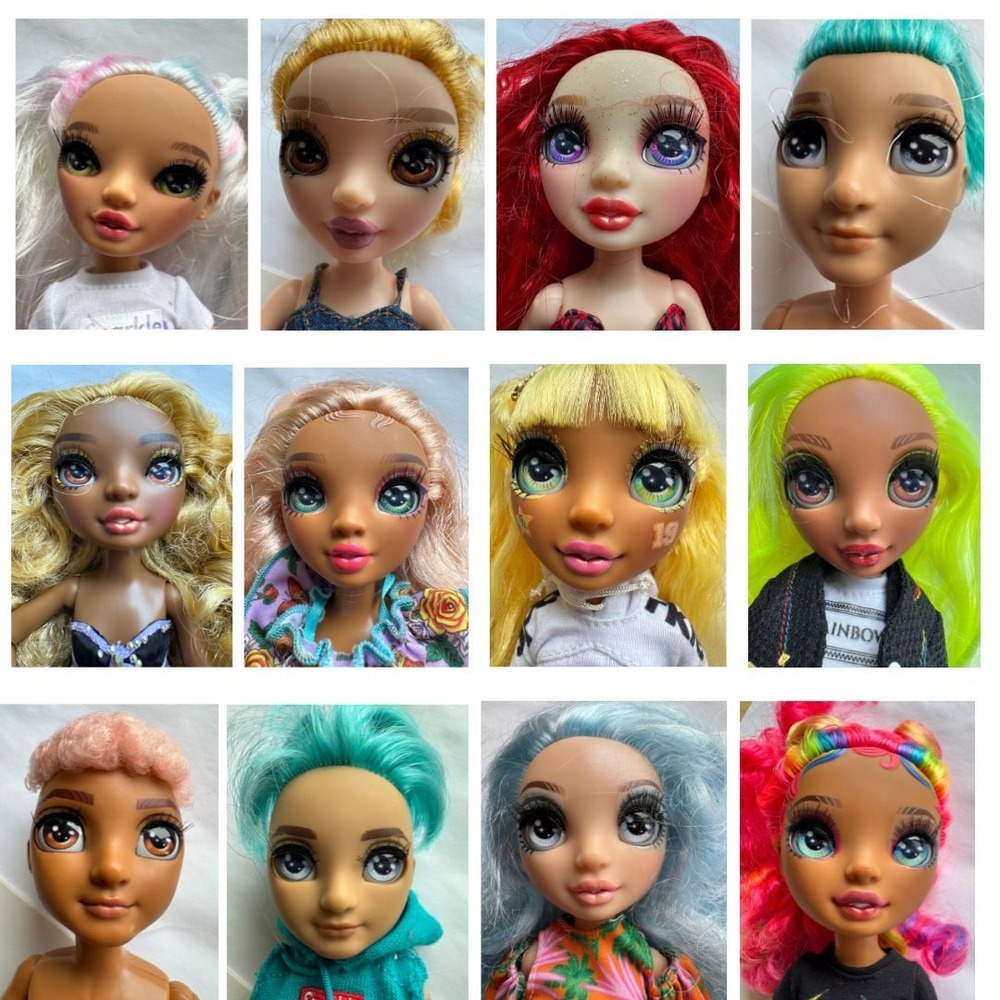 Rainbow High Doll Lot 12 MGA Nude/Restyled TLC collection